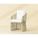 Allariz Greige / Stinson White Outdoor Dining Armchair